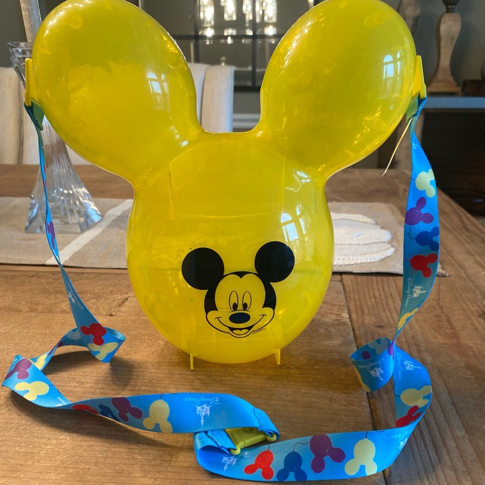 Disney Parks refillable Popcorn bucket Mickey yellow balloon